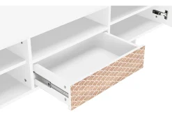 Mueble de TV - 170х59х41 cm - T6 - Pastel Sunrise, Branco^ Móvel De Tv