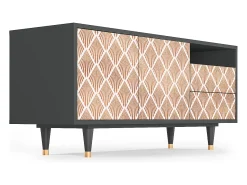 Clearance Mueble de TV - 125х56х41 cm - T7 - Pastel Sunrise, Antracite Cinza antracite