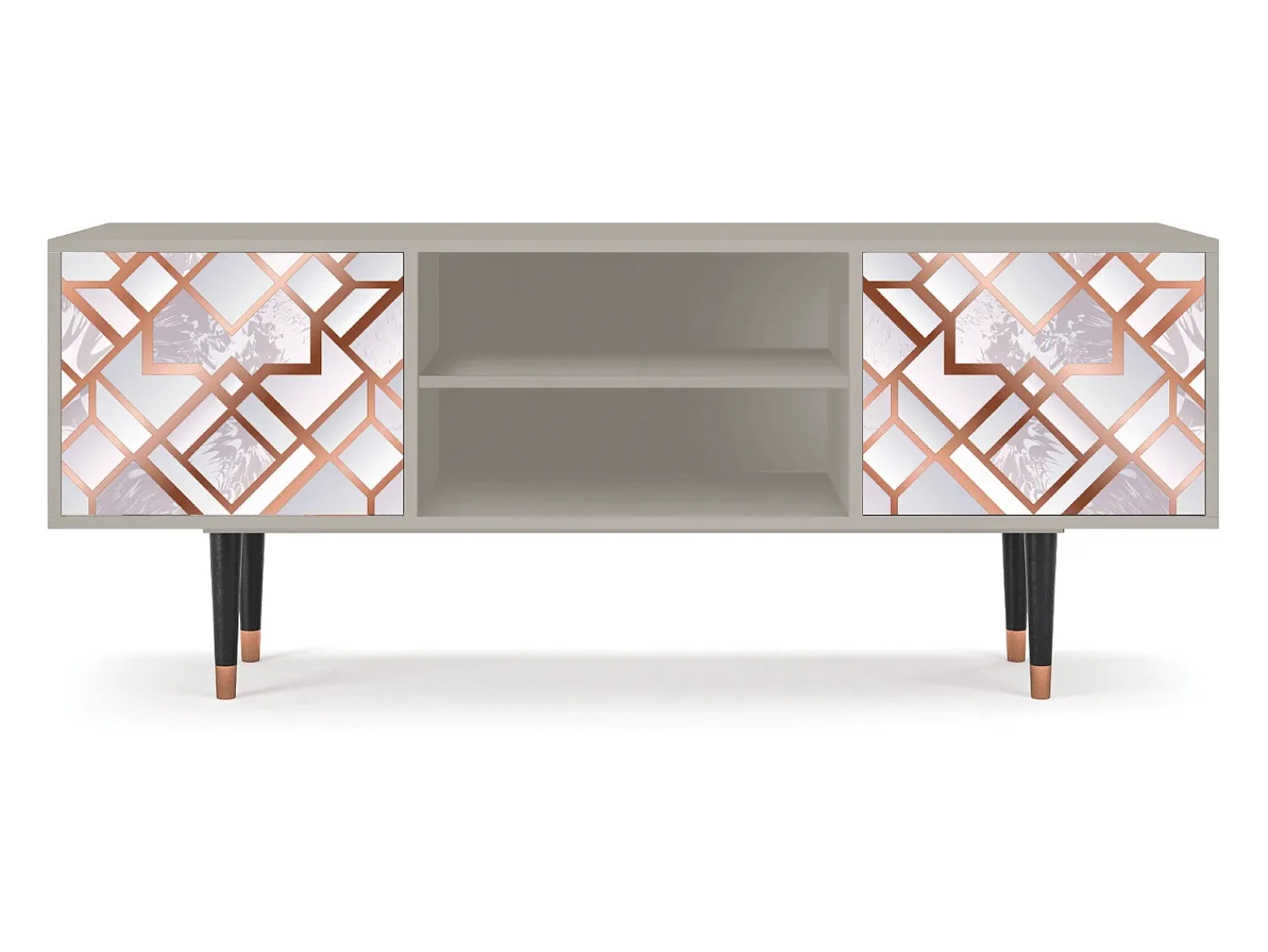 Clearance Mueble de TV - 170х69х48 cm - T2 - Pastel Fairytale, Areia Bege