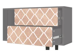 Móvel De Tv* Mueble de TV - 170х69х48 cm - T1 - Pastel Sunrise, Cinza Cinzento
