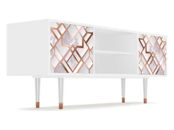 Móvel De Tv| Mueble de TV - 170х69х48 cm - T2 - Pastel Fairytale, Branco Bege