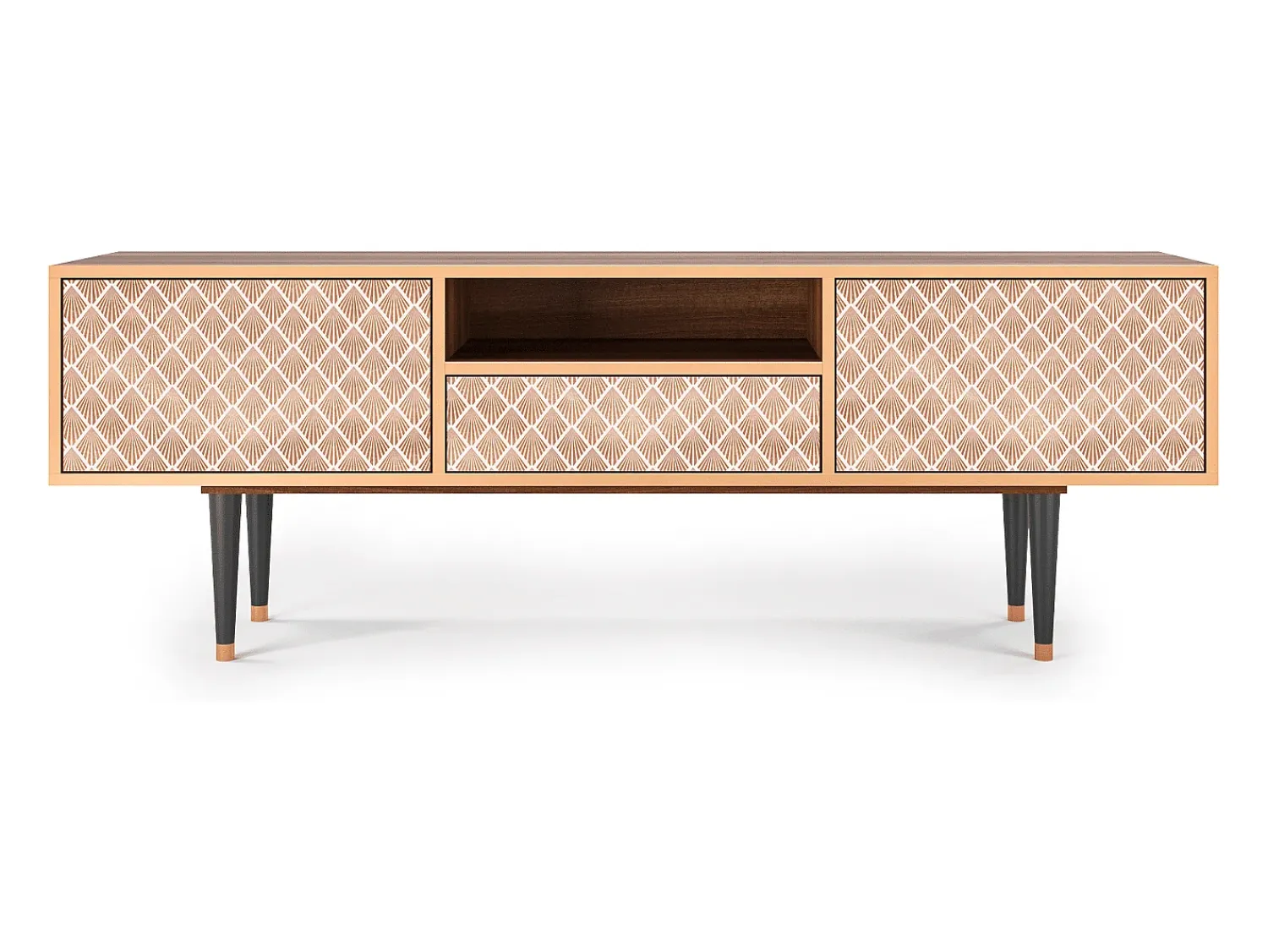 Discount Mueble de TV - 170х59х41 cm - T6 - Pastel Sunrise, Nogueira Castanho