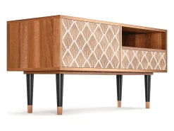 Móvel De Tv| Mueble de TV - 115х59х48 cm - T3 - Pastel Sunrise, Nogueira Castanho