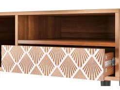 Móvel De Tv| Mueble de TV - 115х59х48 cm - T3 - Pastel Sunrise, Nogueira Castanho