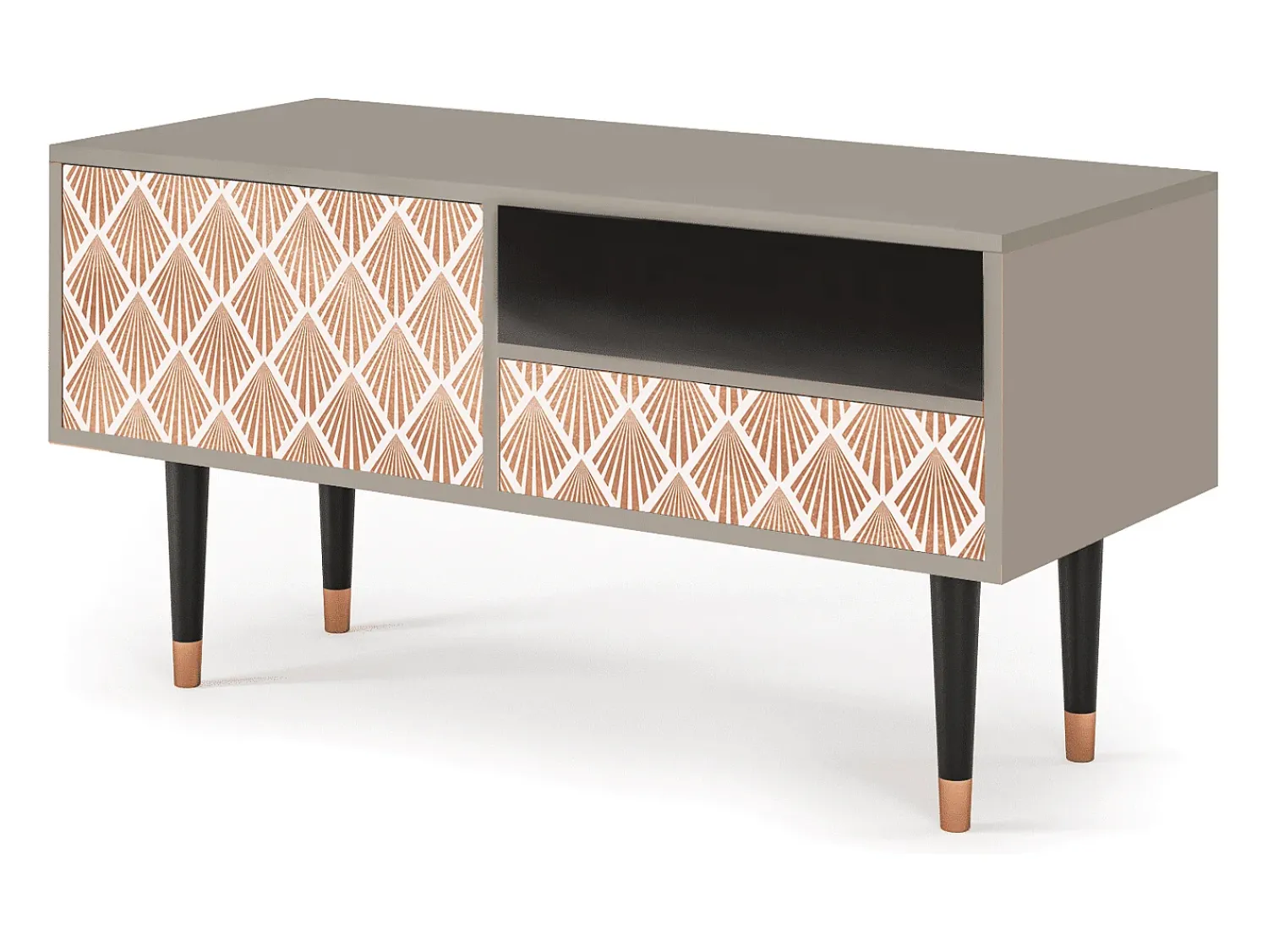 Móvel De Tv* Mueble de TV - 115х59х48 cm - T3 - Pastel Sunrise, Areia Bege