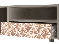 Móvel De Tv* Mueble de TV - 115х59х48 cm - T3 - Pastel Sunrise, Areia Bege