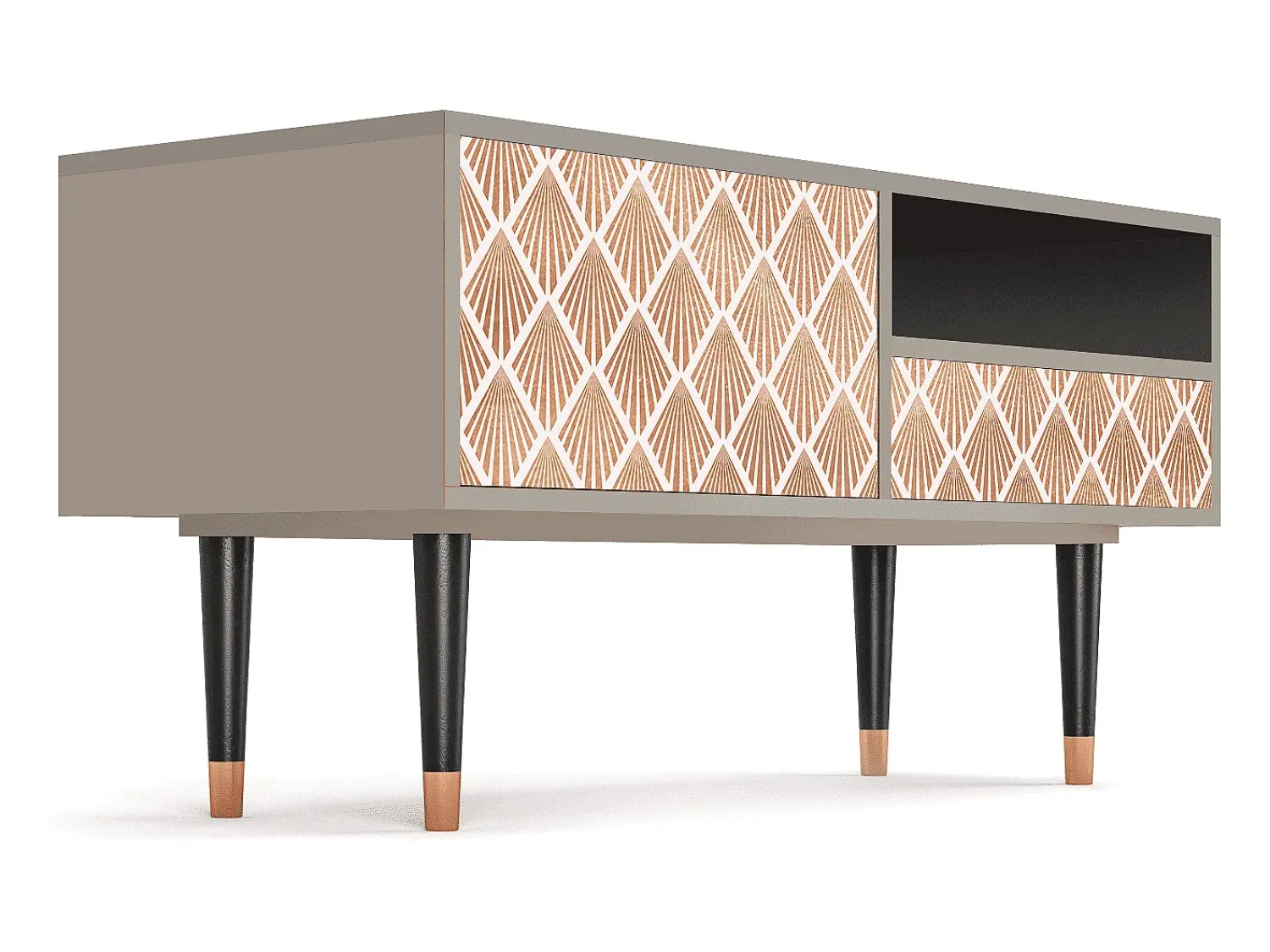 Móvel De Tv* Mueble de TV - 115х59х48 cm - T3 - Pastel Sunrise, Areia Bege