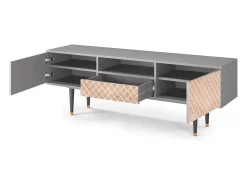 Discount Mueble de TV - 170х59х41 cm - T6 - Pastel Sunrise, Cinza Cinzento