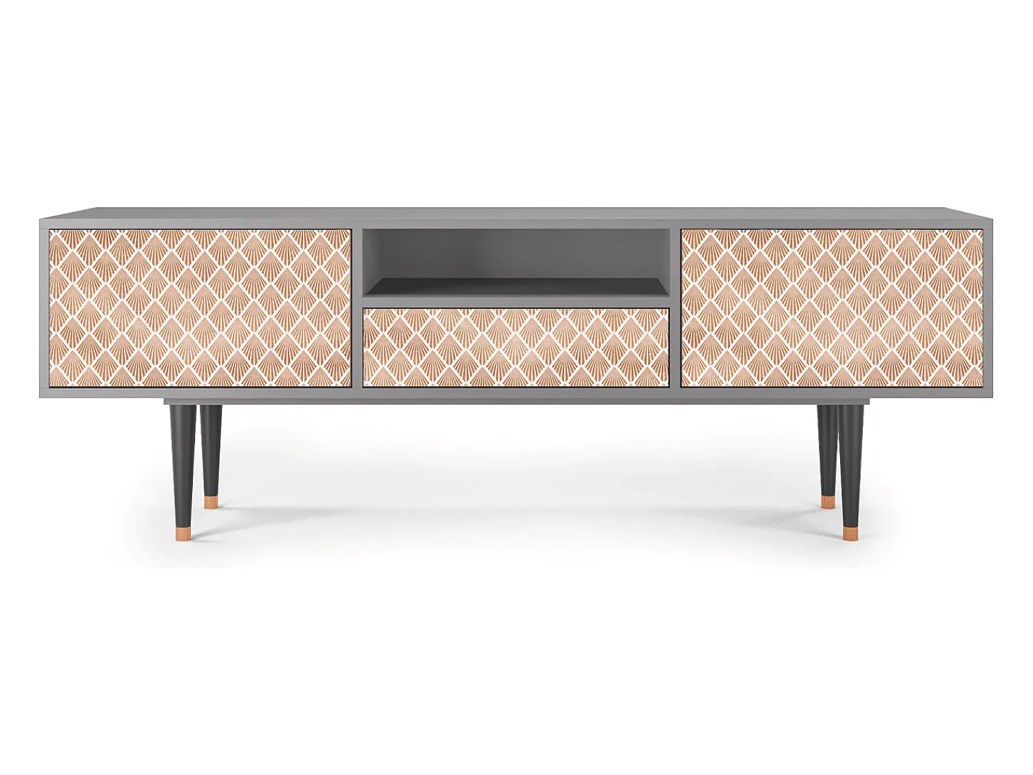 Discount Mueble de TV - 170х59х41 cm - T6 - Pastel Sunrise, Cinza Cinzento