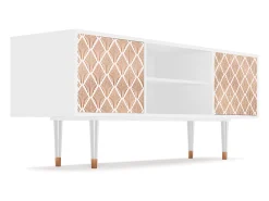 New Mueble de TV - 170х69х48 cm - T2 - Pastel Sunrise, Branco Bege