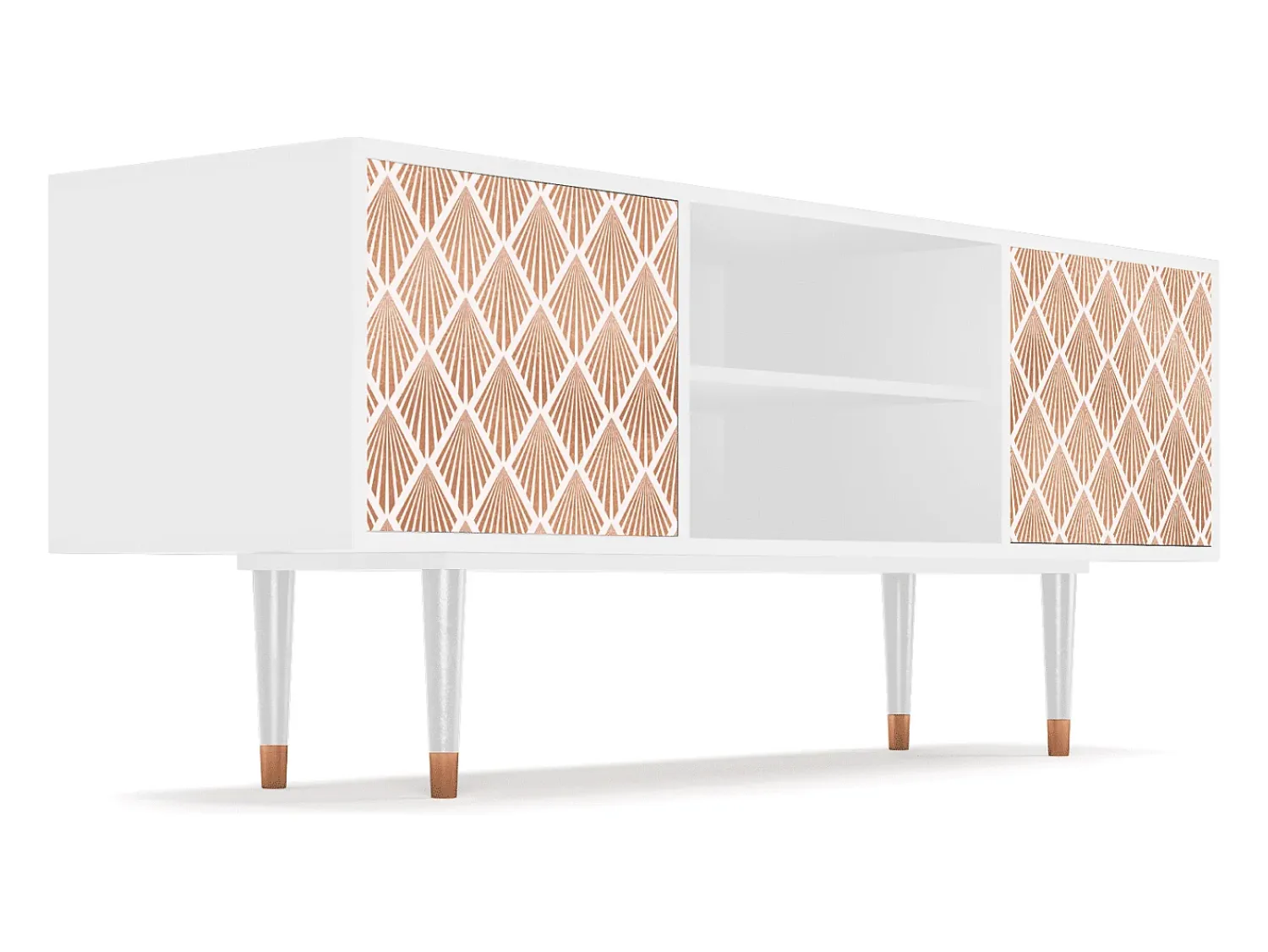 New Mueble de TV - 170х69х48 cm - T2 - Pastel Sunrise, Branco Bege