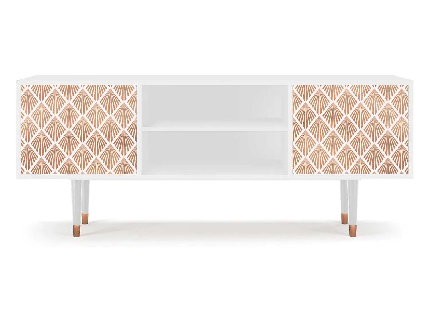New Mueble de TV - 170х69х48 cm - T2 - Pastel Sunrise, Branco Bege