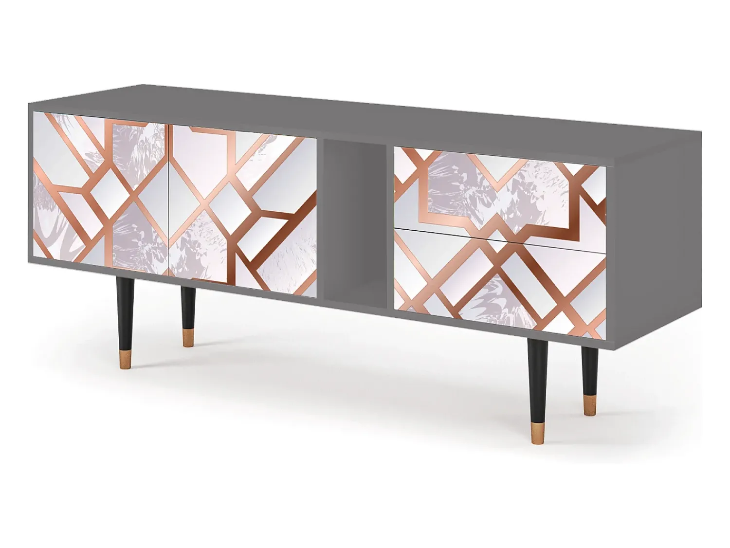 Online Mueble de TV - 170х69х48 cm - T1 - Pastel Fairytale, Cinza Cinzento