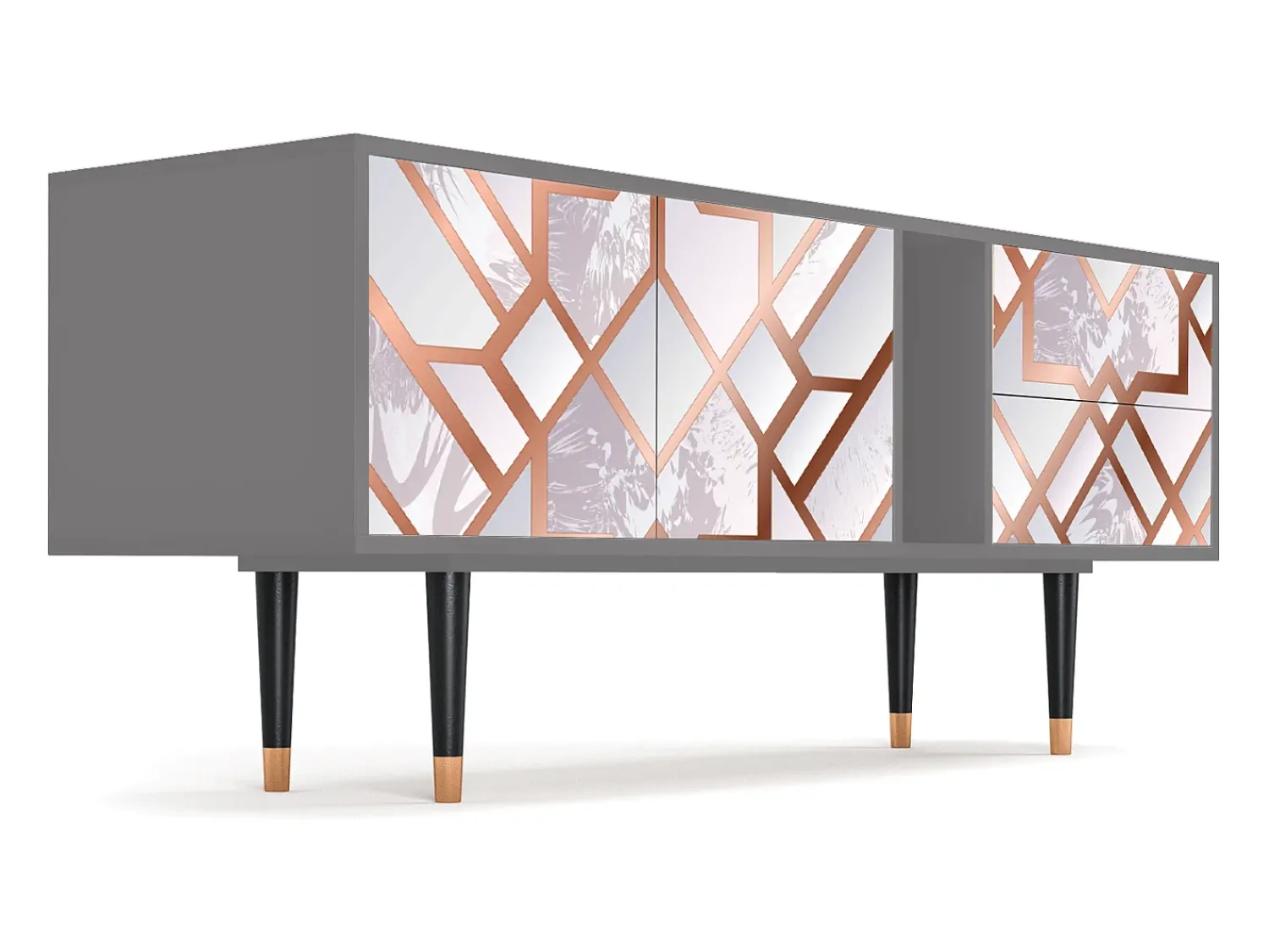 Online Mueble de TV - 170х69х48 cm - T1 - Pastel Fairytale, Cinza Cinzento