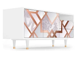 New Mueble de TV - 125х56х41 cm - T7 - Pastel Fairytale, Branco Bege