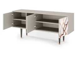 Móvel De Tv* Mueble de TV - 150х69х41 cm - T5 - Pastel Fairytale, Areia Bege