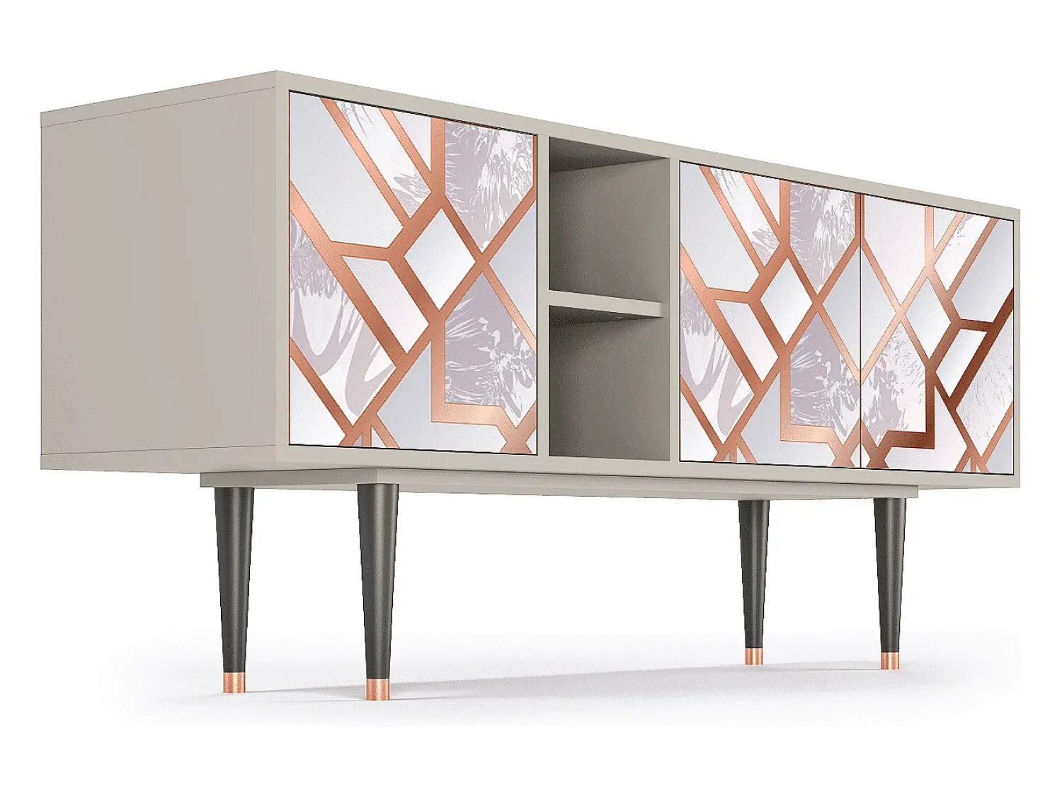 Móvel De Tv* Mueble de TV - 150х69х41 cm - T5 - Pastel Fairytale, Areia Bege