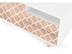 Mueble de TV - 125х56х41 cm - T7 - Pastel Sunrise, Branco^ Móvel De Tv