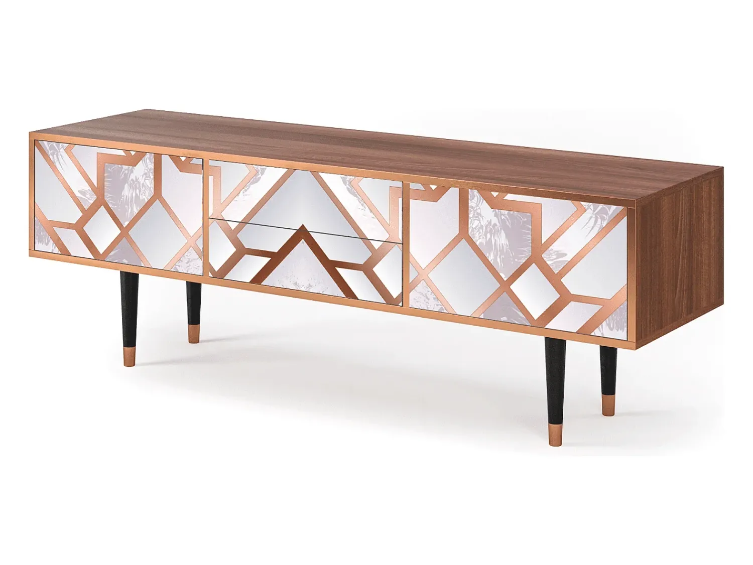 Móvel De Tv| Mueble de TV - 170х59х48 cm - T4 - Pastel Fairytale, Nogueira Castanho
