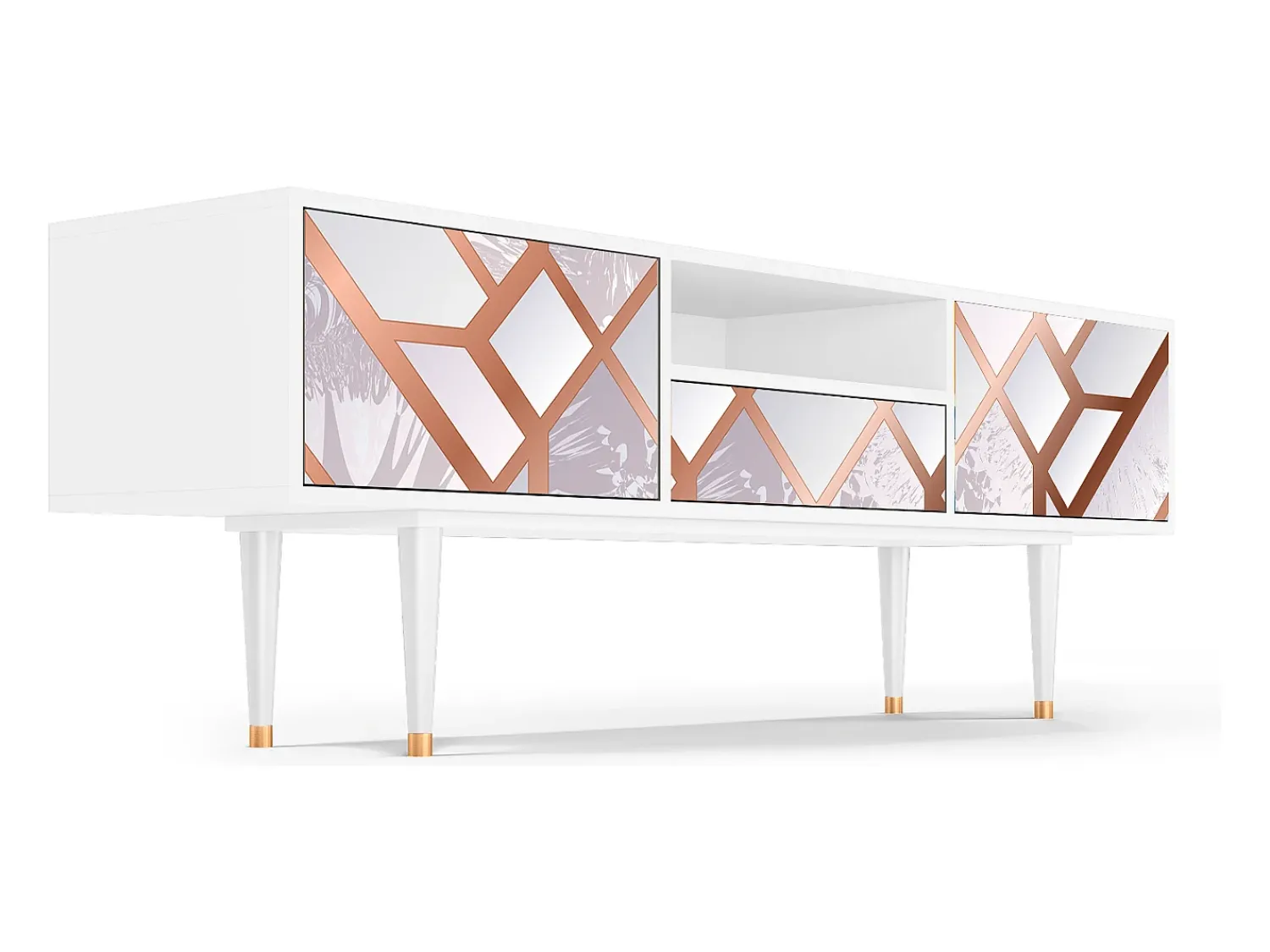 Best Mueble de TV - 170х59х41 cm - T6 - Pastel Fairytale, Branco Bege
