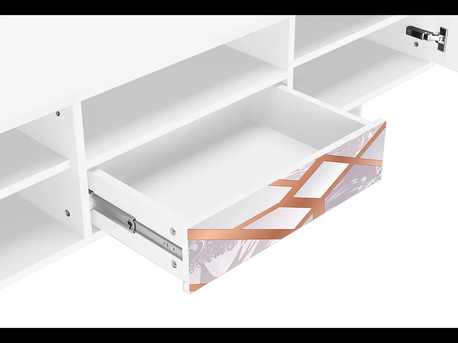 Best Mueble de TV - 170х59х41 cm - T6 - Pastel Fairytale, Branco Bege