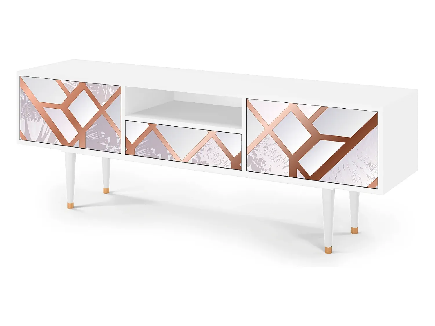 Best Mueble de TV - 170х59х41 cm - T6 - Pastel Fairytale, Branco Bege