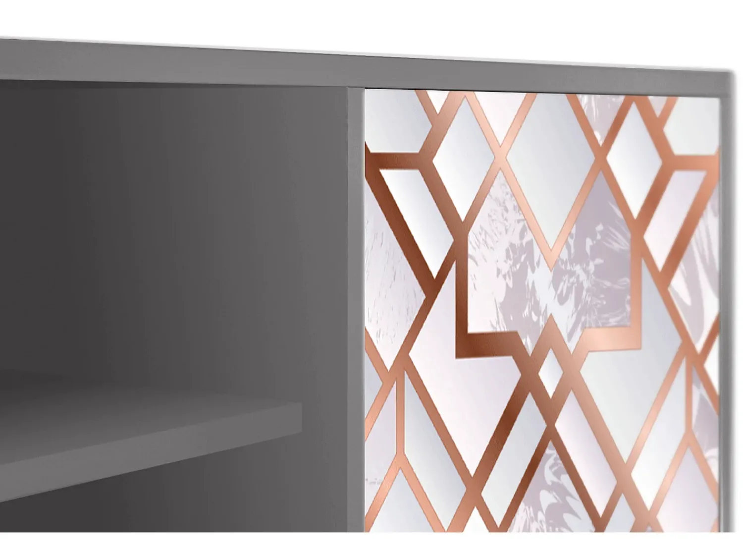 Móvel De Tv* Mueble de TV - 170х69х48 cm - T2 - Pastel Fairytale, Cinza Cinzento