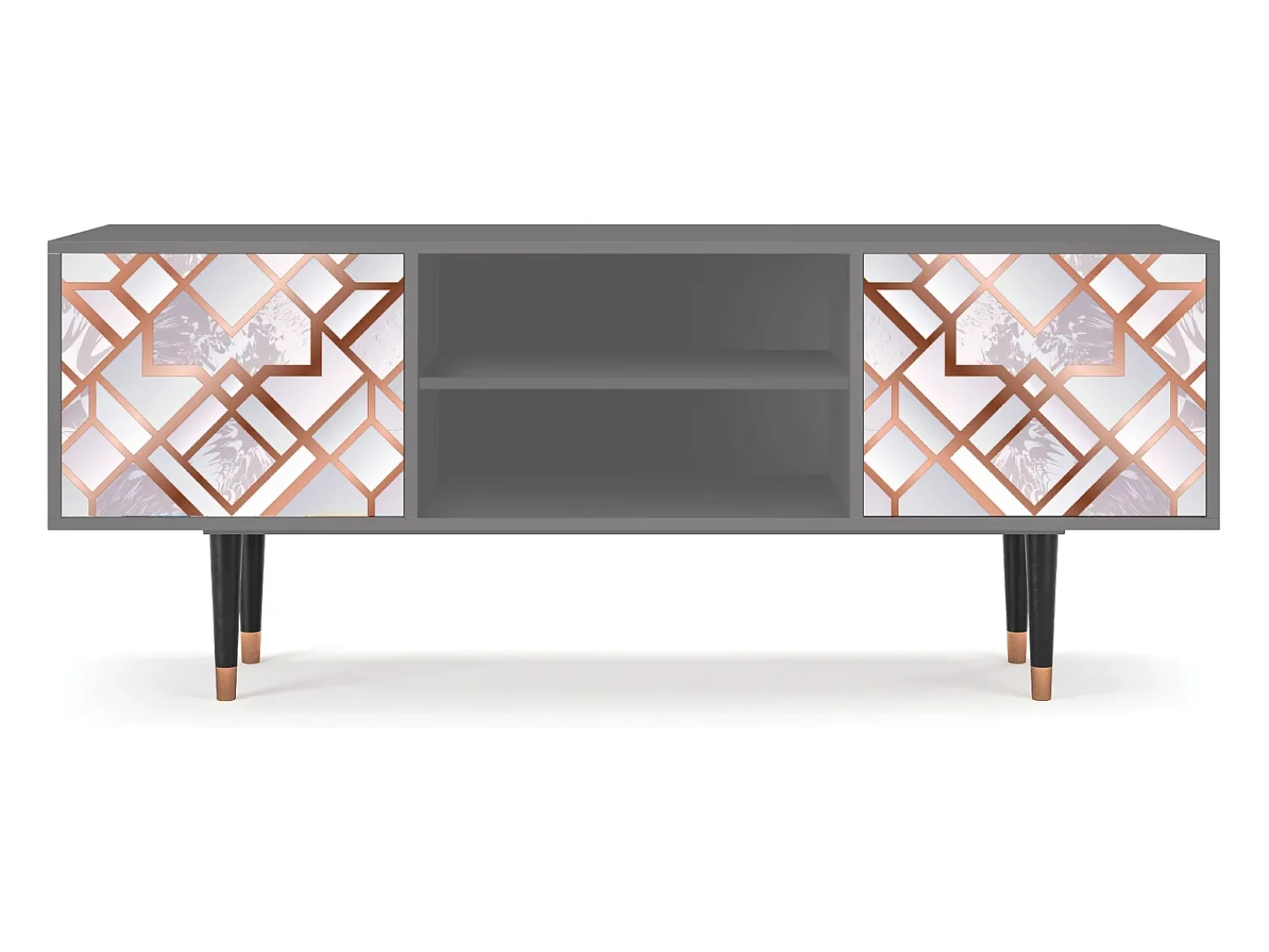 Móvel De Tv* Mueble de TV - 170х69х48 cm - T2 - Pastel Fairytale, Cinza Cinzento
