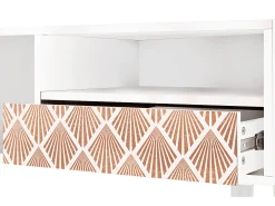 Móvel De Tv* Mueble de TV - 115х59х48 cm - T3 - Pastel Sunrise, Branco Bege
