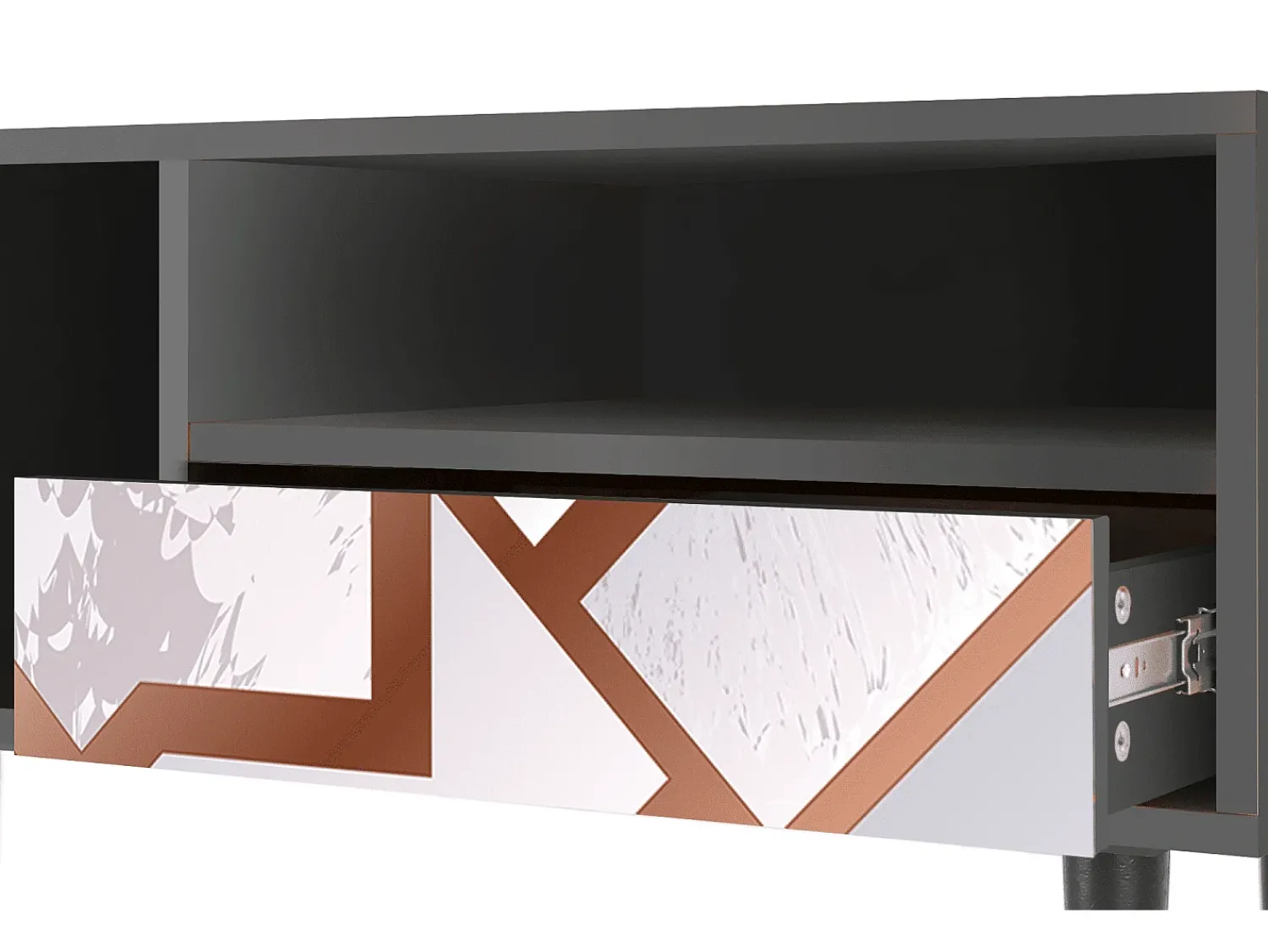 Hot Mueble de TV - 115х59х48 cm - T3 - Pastel Fairytale, Antracite Cinza antracite