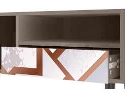 Móvel De Tv| Mueble de TV - 115х59х48 cm - T3 - Pastel Fairytale, Latte Bege