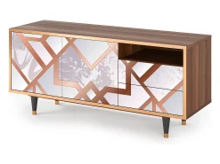Móvel De Tv* Mueble de TV - 125х56х41 cm - T7 - Pastel Fairytale, Nogueira Castanho