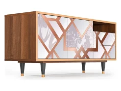 Móvel De Tv* Mueble de TV - 125х56х41 cm - T7 - Pastel Fairytale, Nogueira Castanho