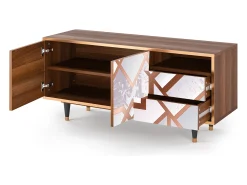 Móvel De Tv* Mueble de TV - 125х56х41 cm - T7 - Pastel Fairytale, Nogueira Castanho
