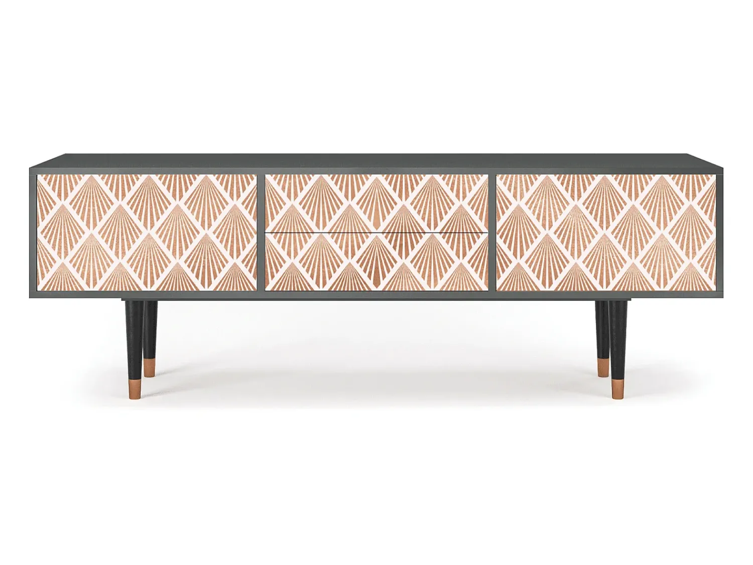 Móvel De Tv* Mueble de TV - 170х59х48 cm - T4 - Pastel Sunrise, Antracite Cinza antracite