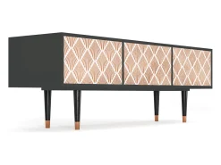 Móvel De Tv* Mueble de TV - 170х59х48 cm - T4 - Pastel Sunrise, Antracite Cinza antracite