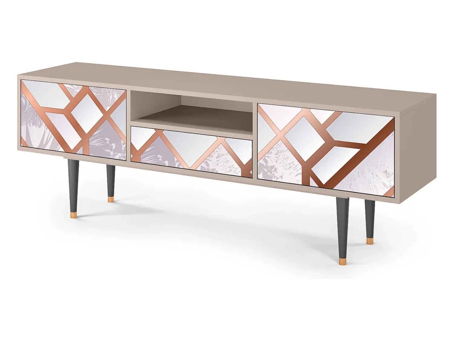 Best Mueble de TV - 170х59х41 cm - T6 - Pastel Fairytale, Areia Bege