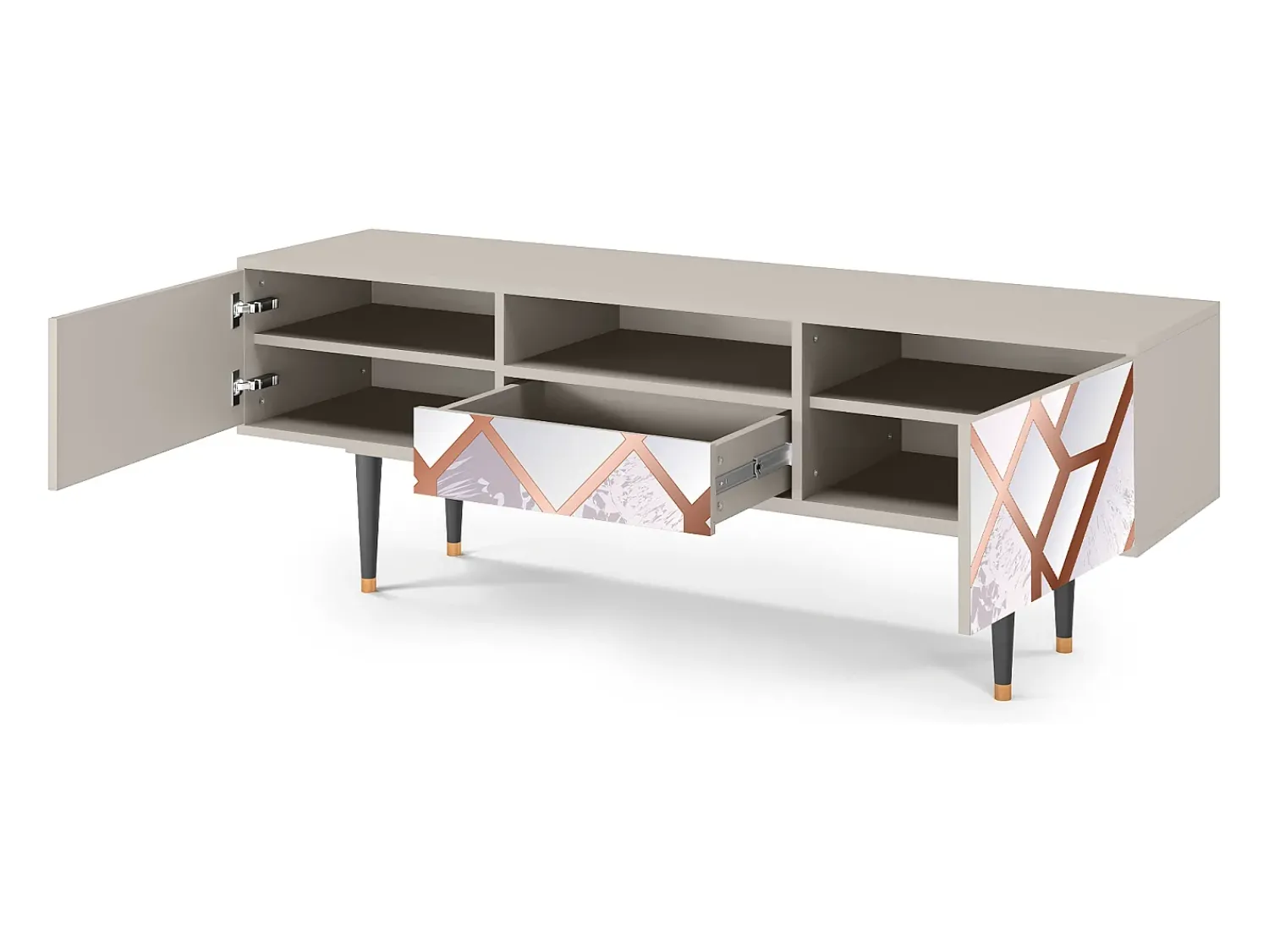 Best Mueble de TV - 170х59х41 cm - T6 - Pastel Fairytale, Areia Bege