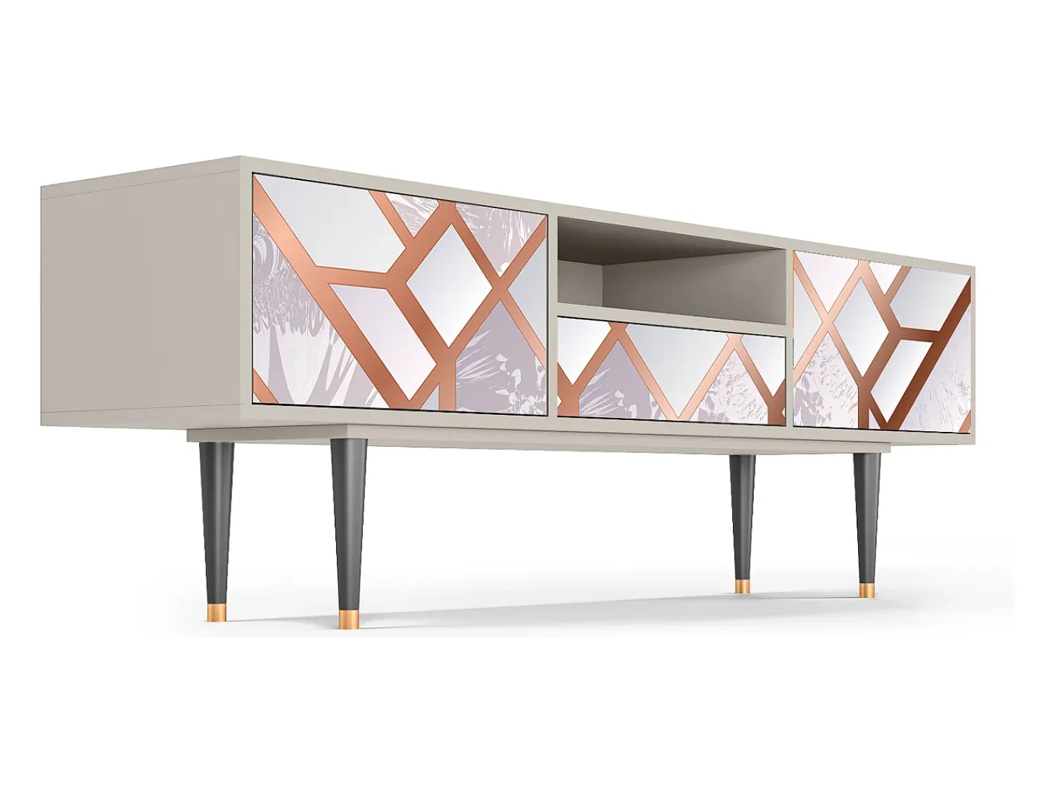 Best Mueble de TV - 170х59х41 cm - T6 - Pastel Fairytale, Areia Bege