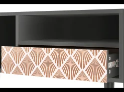 Móvel De Tv* Mueble de TV - 115х59х48 cm - T3 - Pastel Sunrise, Antracite Cinza antracite