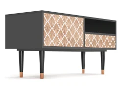 Móvel De Tv* Mueble de TV - 115х59х48 cm - T3 - Pastel Sunrise, Antracite Cinza antracite