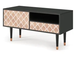 Móvel De Tv* Mueble de TV - 115х59х48 cm - T3 - Pastel Sunrise, Antracite Cinza antracite