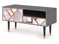 Móvel De Tv* Mueble de TV - 115х59х48 cm - T3 - Pastel Fairytale, Cinza Cinzento