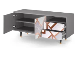 Mueble de TV - 125х56х41 cm - T7 - Pastel Fairytale, Cinza^ Móvel De Tv