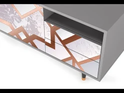 Mueble de TV - 125х56х41 cm - T7 - Pastel Fairytale, Cinza^ Móvel De Tv
