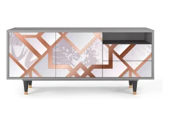 Mueble de TV - 125х56х41 cm - T7 - Pastel Fairytale, Cinza^ Móvel De Tv