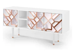 Móvel De Tv* Mueble de TV - 150х69х41 cm - T5 - Pastel Fairytale, Branco Bege