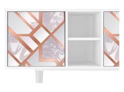 Móvel De Tv* Mueble de TV - 150х69х41 cm - T5 - Pastel Fairytale, Branco Bege