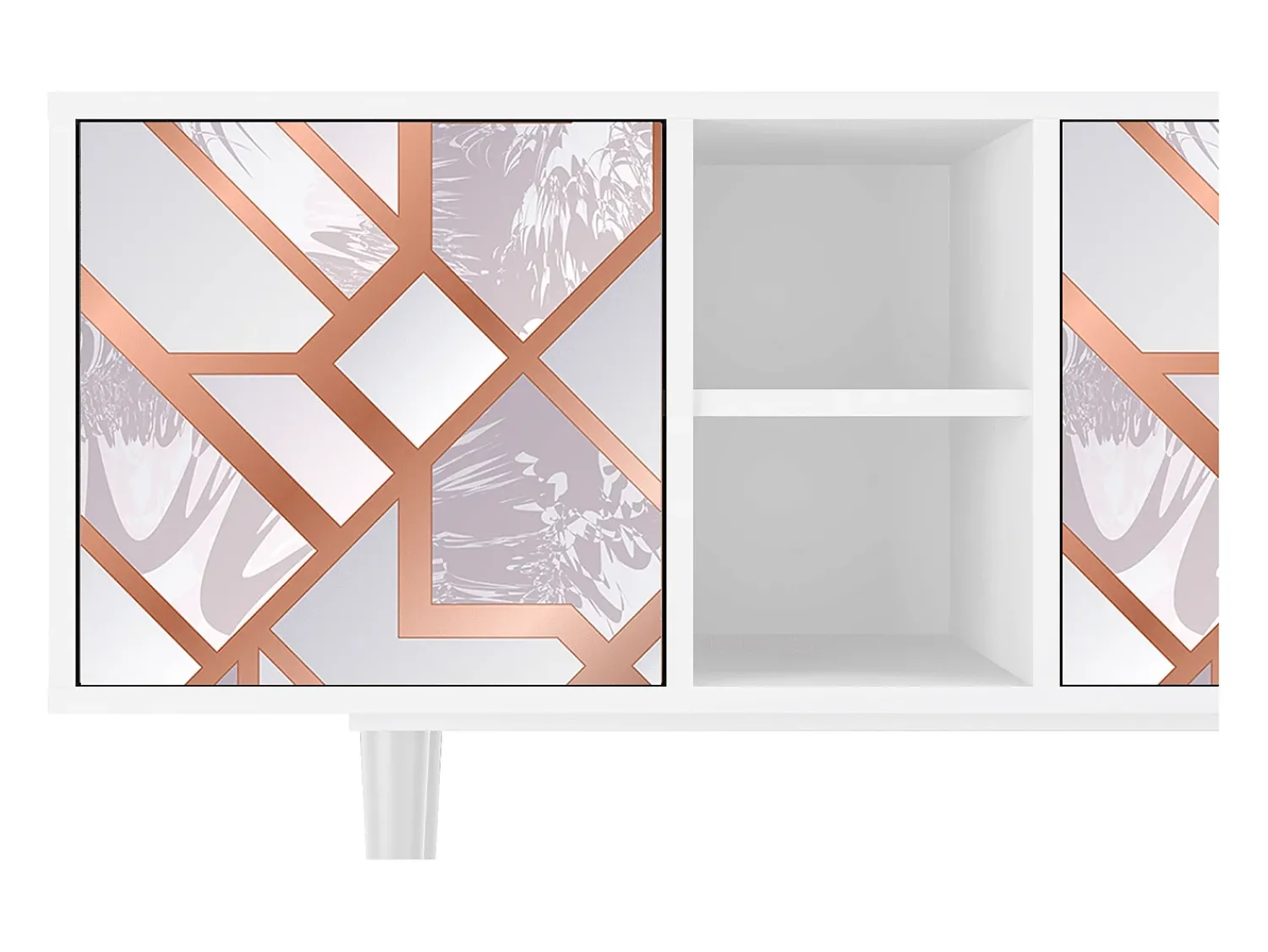 Móvel De Tv* Mueble de TV - 150х69х41 cm - T5 - Pastel Fairytale, Branco Bege