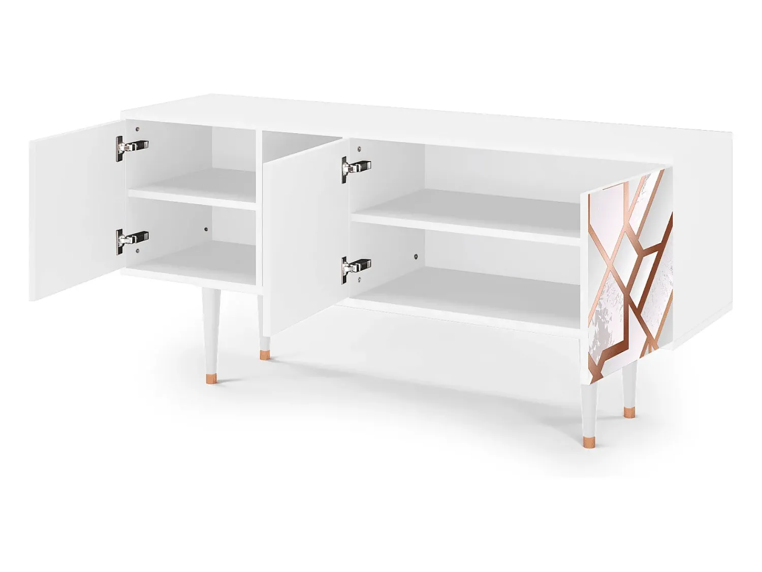 Móvel De Tv* Mueble de TV - 150х69х41 cm - T5 - Pastel Fairytale, Branco Bege